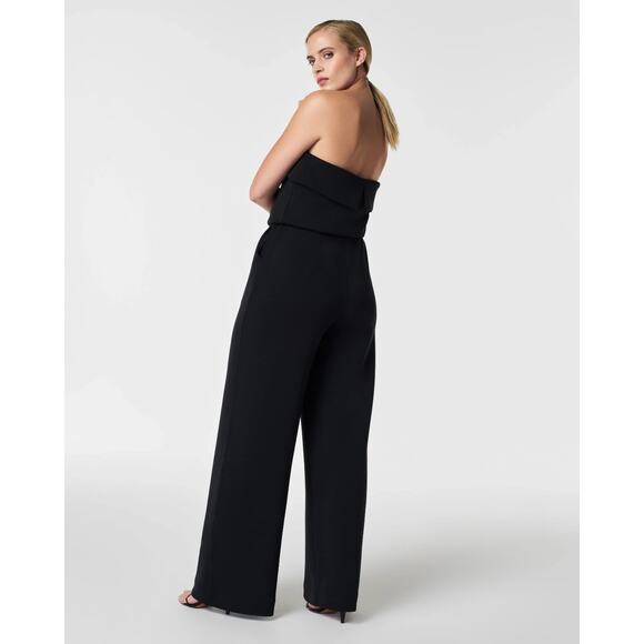 Spanx AirEssentials Strapless Jumpsuit Black Aireluxe Stretch 50771R Size Small - Picture 7 of 13